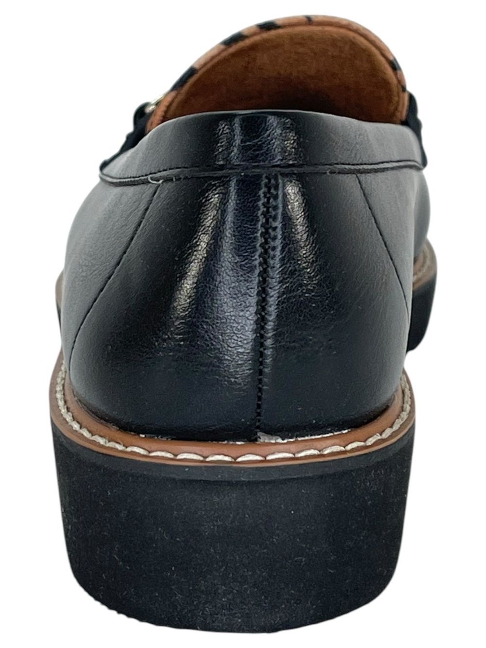 Naturalizer Elin Black Leopard Faux Leather Womens Penny Loafers Size 7M - Picture 4 of 11